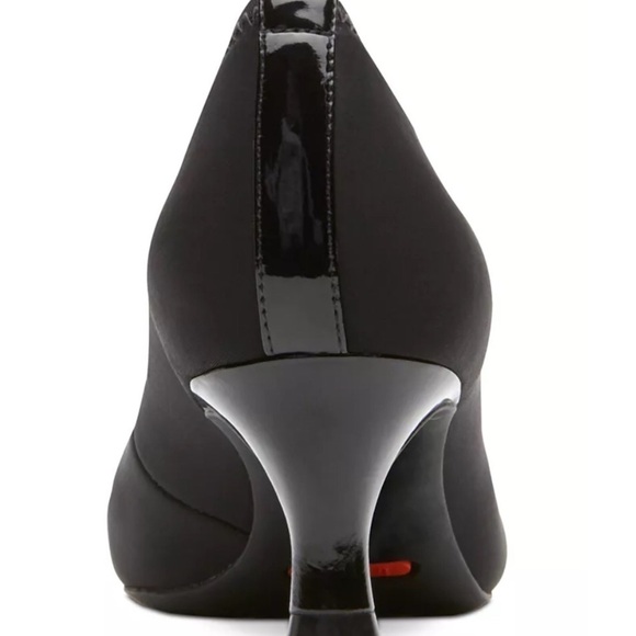 Rockport total motion trutech Kaiya black kitten heel pointy toe suede pumps 7 M - Picture 6 of 9